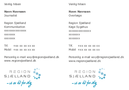 Eksempel på tekst i mailsignatur
