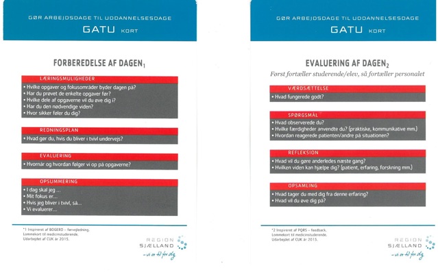 Billede af GATU kortets for- og bagside