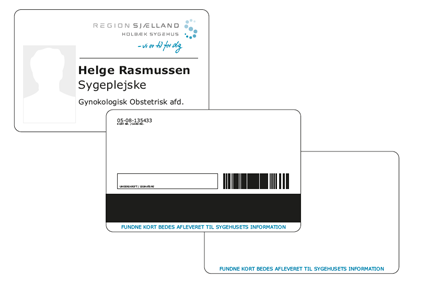 Eksempel på design på ID kort