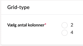 billede af valg af antal kolonner