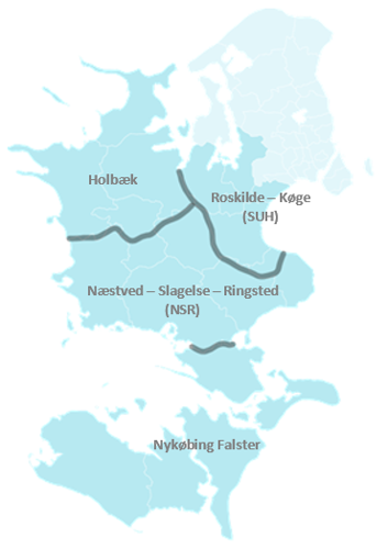Praksisområder i Region Sjælland