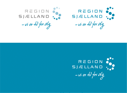 Logo varianter blå og negativ