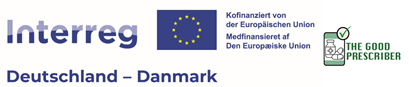 Logoer for Interreg Deutschland Danmark, Den Europæiske Union og The Good Prescriber